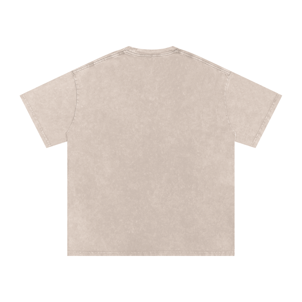 Golden Jingle Pup | Snow Washed Oversized Cotton T-Shirt